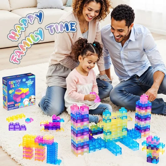 🌟GUMMY BLOC: 40-piece Montessori sensory building blocks made of soft material